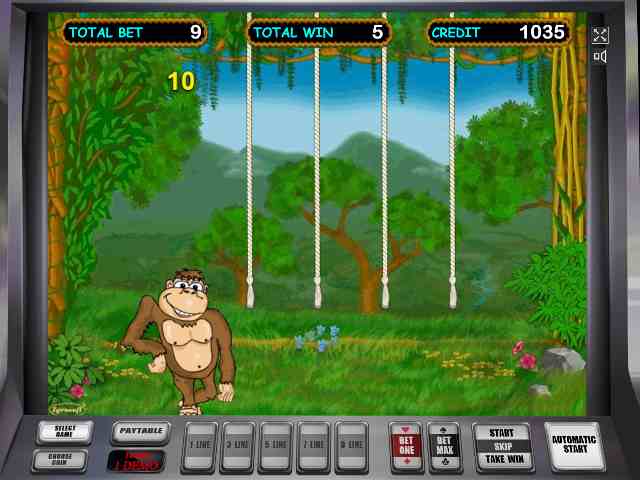 Бонусная игра в аппарате Crazy Monkey 